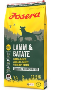 Josera Lamb & Batata - Hrana uscata cu miel fara cereale pentru caini adulti, 12,5 kg