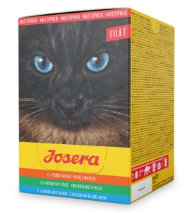 Josera Multipack Filet - Hrana umeda fara cereale pentru pisici adulte, 6Plicuri x 70 g