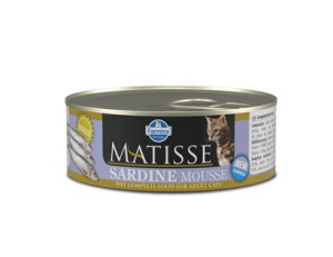 Matisse Mousse cu Sardine, 85 g – Hrana umeda completa pentru pisici adulte