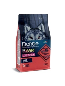 Monge Bwild Low Grain Deer Adult 2.5kg - Hrana uscata completa cu caprioara pentru caini adulti