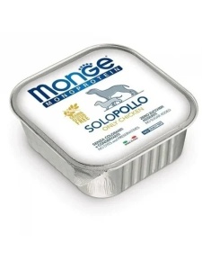 Monge Super Premium Monoprotein Pate 100% Chicken - Hrana umeda completa tip pateu cu pui pentru caini adulti