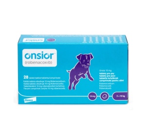 Onsior 10mg - Antiimflamator pentru durere si inflamatie pentru caini (5-10kg), 30 Comprimate