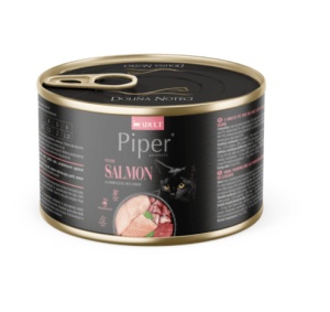 Piper Cat – Hrana umeda cu somon pentru pisici adulte, 185g