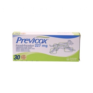 Previcox 227 mg - Antiinflamator pentru durere si inflamatii la caini de talie medie si mare, 30 Tablete masticabile