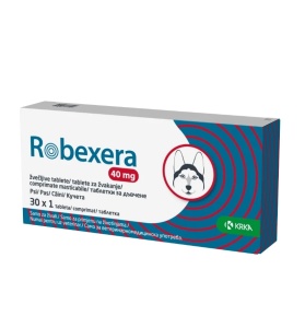 Robexera 40 mg -Antiinflamator pentru dureri articulare si post-operatorii la caini 30 Comprimate masticabile