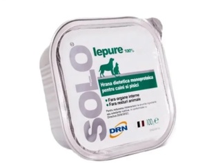 Solo Hrana Umeda Monoproteica cu Iepure 100g