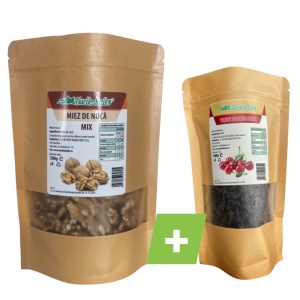 Coșul Toamnei( Miez de nuca mix 500 gr -1 buc si Visine Deshidratate 200 gr -1 buc )