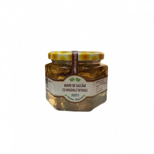Miere de salcam cu migdale intregi 400g