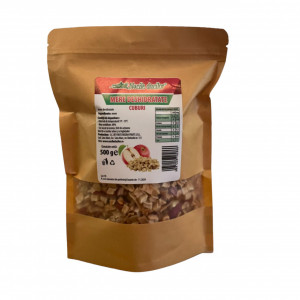 Mere deshidratate natural 500g – taiate cuburi, fara conservanti – ambalaj SmartZip resigilabil