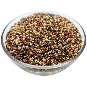 Quinoa mix 500 gr amestec de alb, rosu si neagra, ingredient versatil pentru preparate sanatoase, ambalaj SmartZip resigilabil