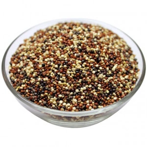 Quinoa mix 500 gr amestec de alb, rosu si neagra, ingredient versatil pentru preparate sanatoase, ambalaj SmartZip resigilabil