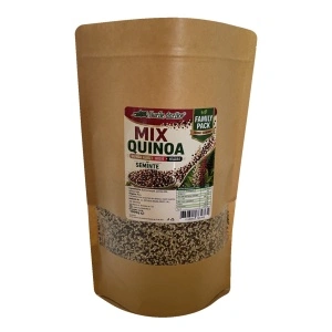 Quinoa mix 1 kg -amestec de alb, rosu si neagra, ingredient versatil pentru preparate sanatoase, ambalaj SmartZip resigilabil - Img 2
