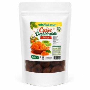 Caise deshidratate naturale 400g – 100% naturale, fără conservanți, întregi – Ambalaj SmartZip resigilabil