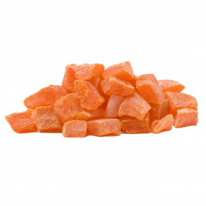Cuburi de Papaya confiata 500g – ambalaj SmartZip resigilabil