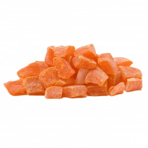 Cuburi de Papaya confiata 500g – ambalaj SmartZip resigilabil
