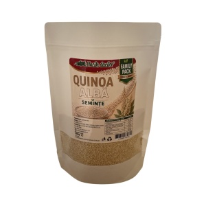 Quinoa albă 500gr, pentru salate, garnituri și rețete echilibrate, ambalaj resigilabil SmartZip - Img 2