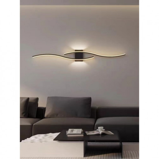 Aplica Led , Elit'S, 60cm, NEGRU, Lumina clada, 32W