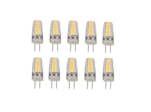 Set 10 × Becuri LED G4 – 3 W, Lumină Caldă 3000 K, 12 V