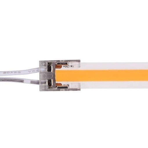 Conector Alimentare pentru Bandă LED COB – Mufă 8 mm, 2 fire