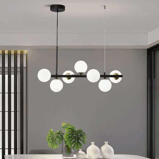 Lustra LED cu 7 Globuri Elit'S Alb Mat G9