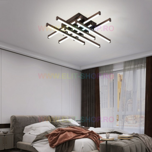 Lustra LED Cu Telecomanda, Elit's Esn174 - 8-BK, 160w