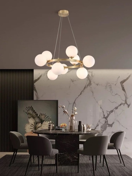 Lustră Suspendată cu Fasung G9 – Design Modern, Ø600×800 mm