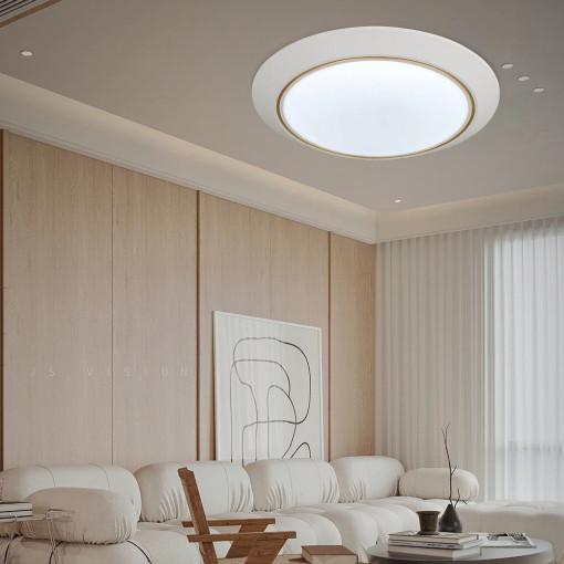 Plafoniera LED ESN 48WWH/GD, 48W, Lumina Alb Rece 6500k, Alb/Auriu