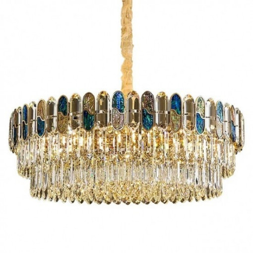 Candelabru Cristal, Elit's Esn9028-6, 8xE27 bec, 60 cm