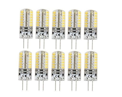 Set 10 × Becuri LED G4 – 5 W, Lumină Rece (6000 K), 12 V