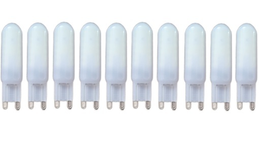 Set de 10 Becuri LED G9 MAT – 3 W, lumină rece 6000 K, 220 V