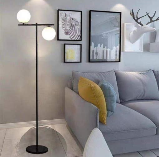 Lampadar TY3012 BK – soclu E27, finisaj negru, 157 cm