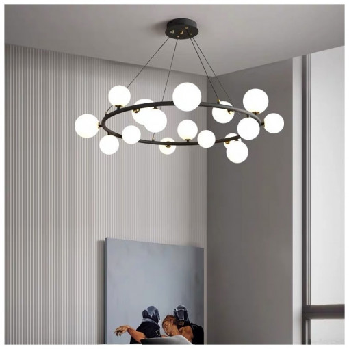 Lustra LED Modern Elit'S, 15 Pendant Lights Ball, Becuri G9 5W 4000k
