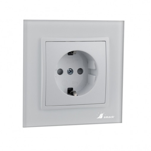 Priza Rama Sticla Elit'S, SF8010fkw ,Protectie Copii ,16A.Ip20,alba