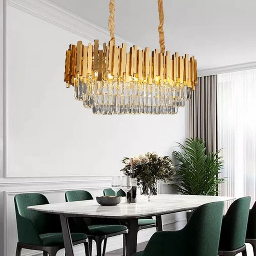 Candelabru Cristal, Elit'S, Gold, Esn339/800-300R, Dimensiune 80cm