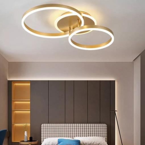 Lustra LED Cu Telecomanda, Elit's Esn5206 /300*2 CF, 120w, Gold