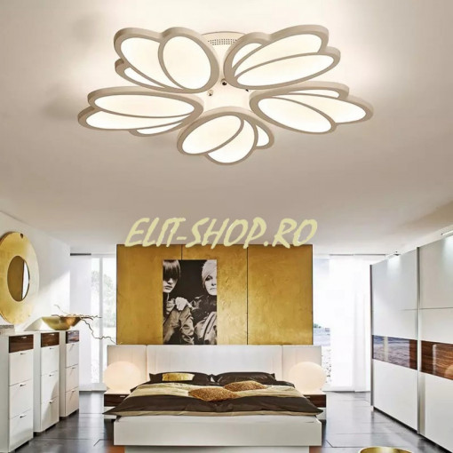 Lustra Led Cu Telecomanda, Elit's Frio, 140 w, Alb