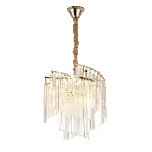 Candelabru Cristal, Elit's Page, 40cm , 5 x E27 Auriu
