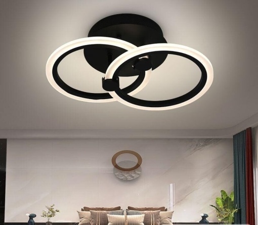 Lustra LED Eclipse Negru – 44W, cu telecomanda