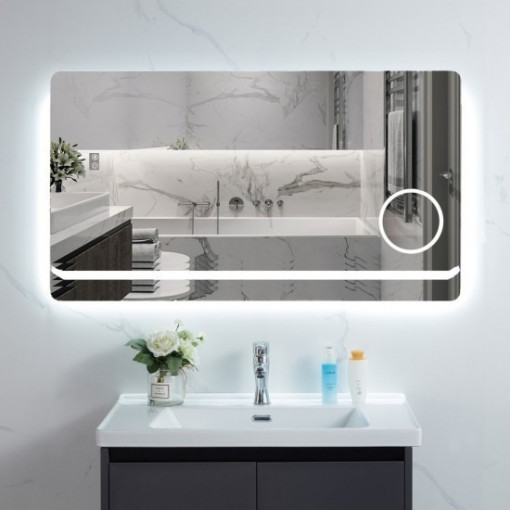 Oglinda Led, 90X60 Cm, Esn25, Oglinda Mica Lupa Cosmetica