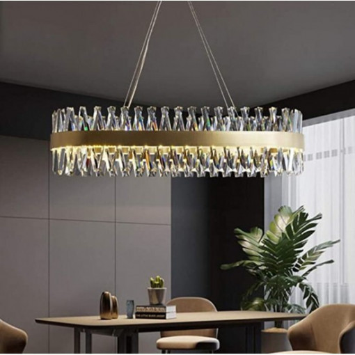 Candelabru cristal Led , Elit's, Ayala 75 -30 cm, 74W Gold