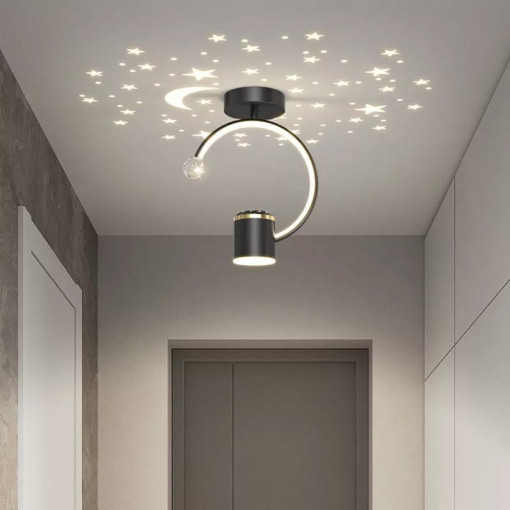Lustra LED , Elit's EsnL7676-1BK+GD, 28w-6w