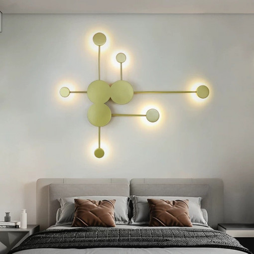 Aplica LED Elit's R9069/3+3, 3 Tipuri De Lumina, 45W, Auriu