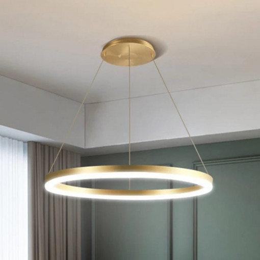 Lustra LED Cu Telecomanda, Elit's Esn5205-400F, Gold