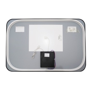 🪞 Oglindă LED cu Touch și Funcție Dezaburire – Ramă Negru, 120x80 cm, Model J187-12080 Smack - Img 4