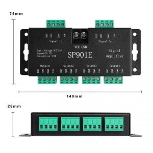 Amplificator pentru bandă LED digitală – Model SP901E - Img 2