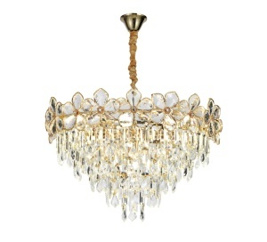 Candelabru 75001-600 – cristale elegante și finisaj auriu, 10 socluri E14 💫 - Img 2