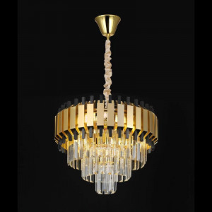 Candelabru Cristal, Elit's, AURIU-NEGRU - Img 2