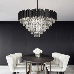 Candelabru Cristal Elit's, Negru Mat, 40 cm - Img 3