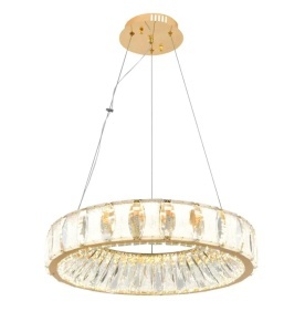 Candelabru LED Model L72001-500 – Cristal & Metal, 98W, Auriu - Img 2