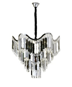 Candelabru Modern Ø600 mm, 12 Becuri E27, Design Chrom, H556 mm – Model 78012-600 CH - Img 2